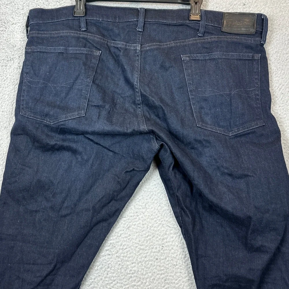 Polo Ralph Lauren Jeans Mens 42X32 Hampton Relaxed Straight Dark Indigo Denim